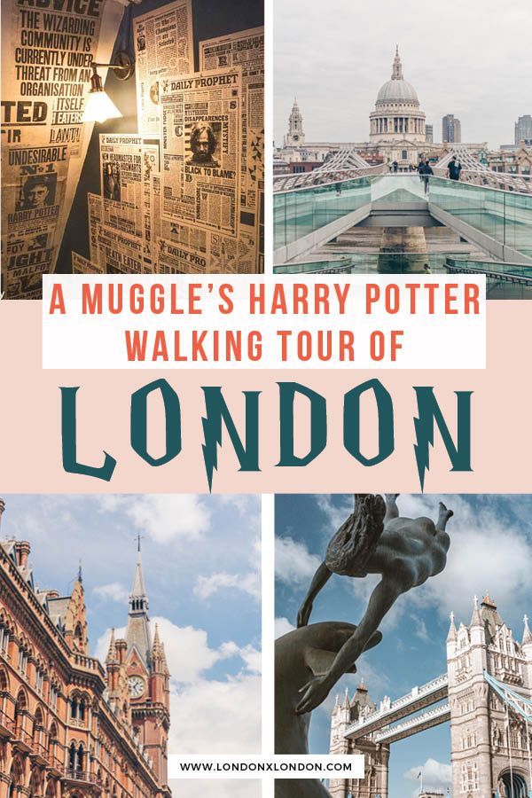 a collage of photos with the words harry potter walking tour of london in english
