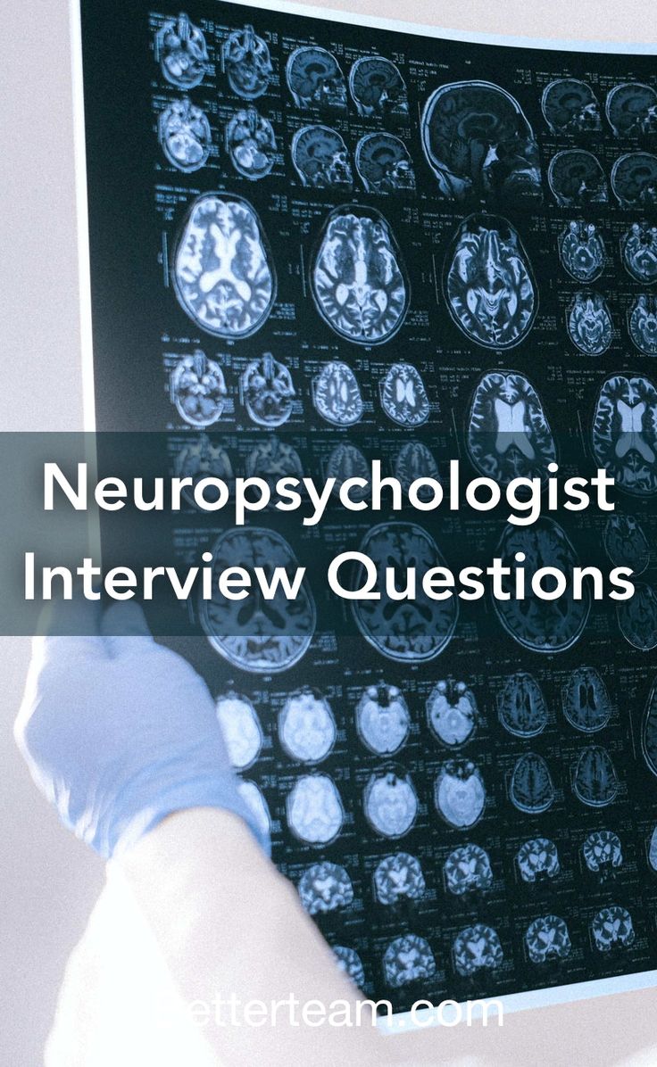 a person holding up a poster with the words neurosychologist interview questions