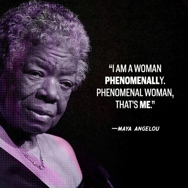 an old woman with a quote on her face and the words i am a woman phenonally, phenonal woman, that's me