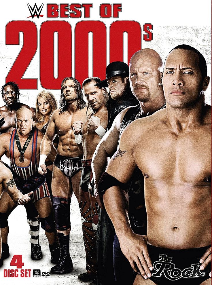 the best of 2000's dvd, with wrestling wrestlers in front and on the cover