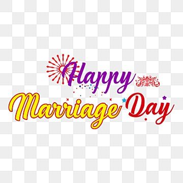 happy marriage day text with fireworks on the background png and psd for free