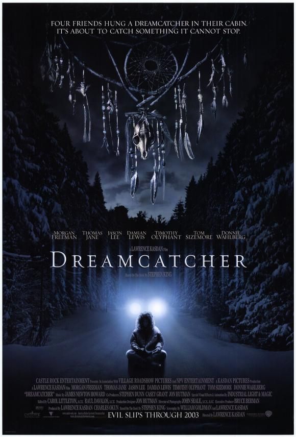 a movie poster for the film dream catcher with an image of a person sitting on a car