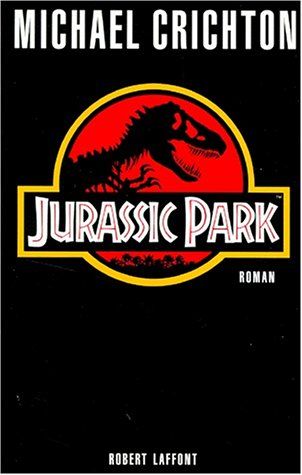 the cover to michael crichton's book, jurassic park