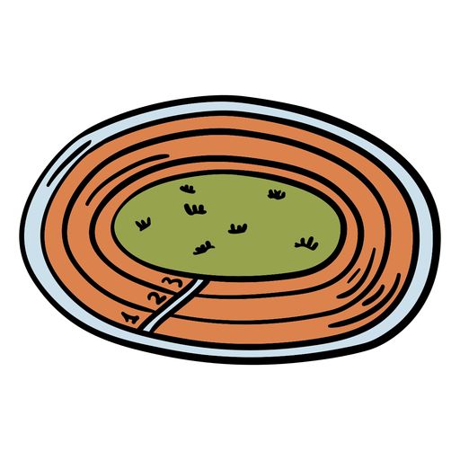 a bowl of soup on a plate with a spoon in the middle, hand drawn doodle