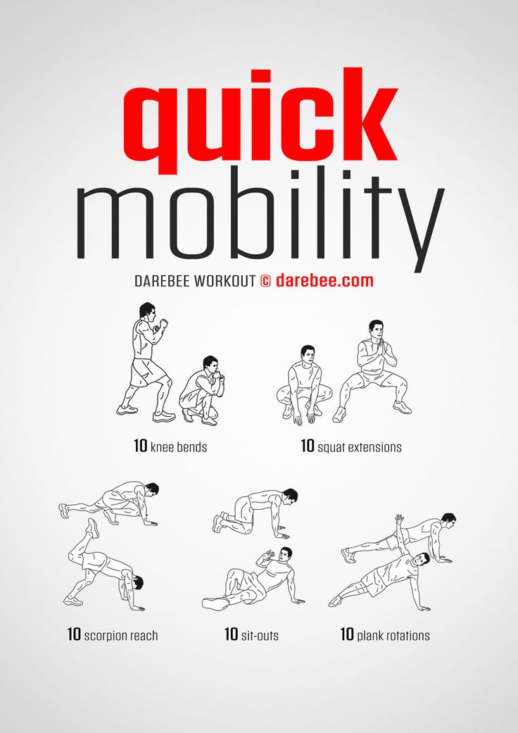 a poster with instructions on how to do the quick move in an exercise routine for beginners