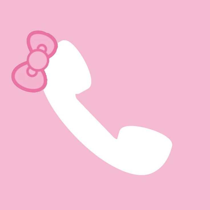 a pink phone with a bow on it's head and the number 1 in front of it