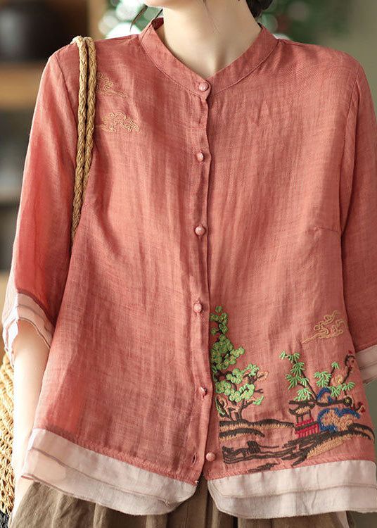 Linen Tops Women, Shirt Tops For Women, Summer Tops Women, Flower Print Shirt, Blouse Casual Fashion, Linen Top Women, Western Tops, Fancy Tops, Casual Shirt Women