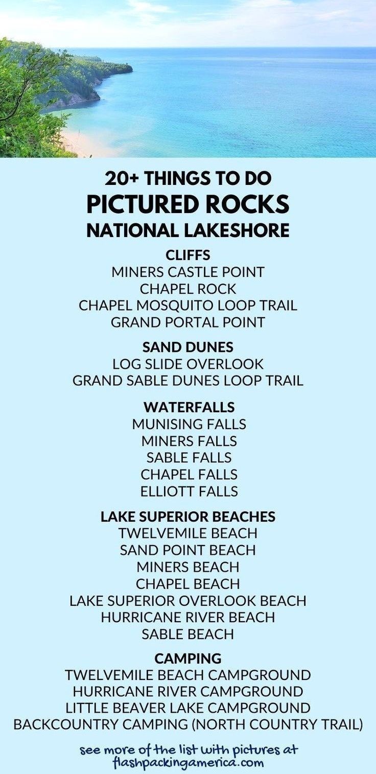 an advertisement for the national lakeshore trail