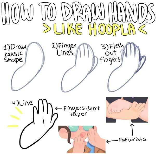 how to draw hands like hoopla