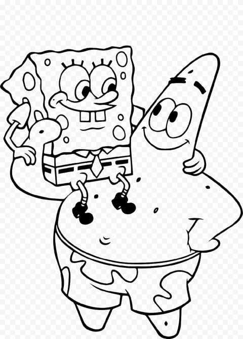 spongebob and patrick coloring pages to print for kids - spongebob and patrick coloring pages