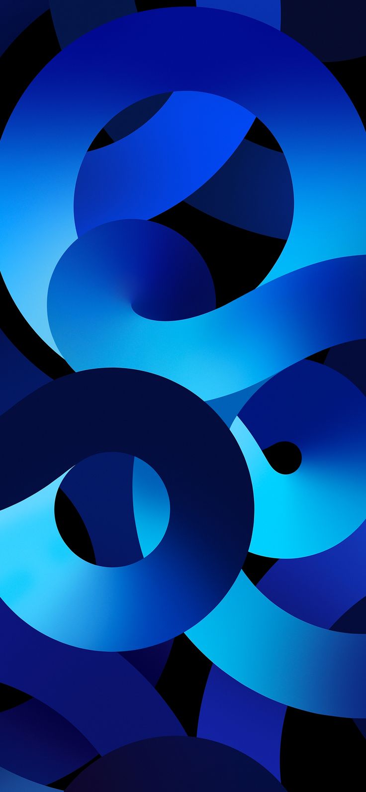 an abstract blue background with circles and lines in the center, on top of each other