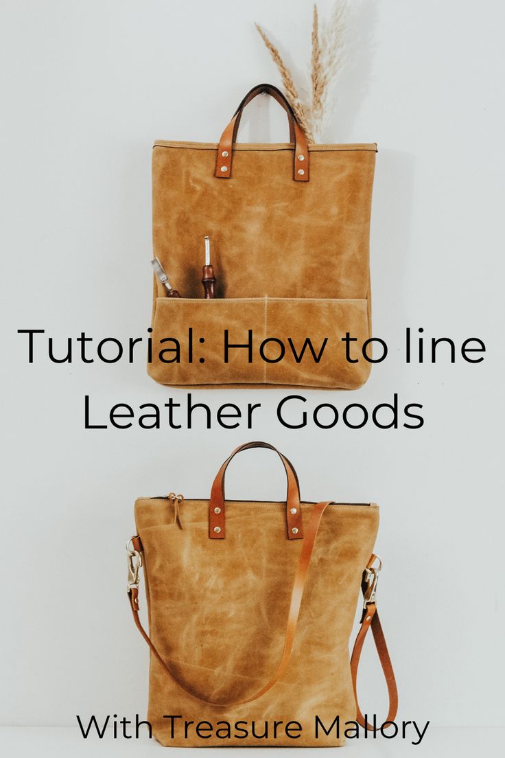 Upcycling, How To Sew Leather Bag, How To Line A Leather Bag, Bag Lining Ideas, How To Sew A Leather Purse, Leather Straps For Bags Diy, Making Leather Bags Tutorials, Leather Bag Making Patterns, How To Make Leather Bags Tutorials
