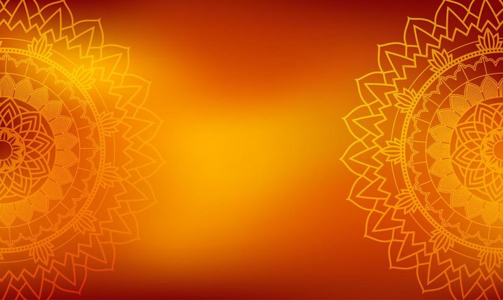 an orange and yellow background with circular designs