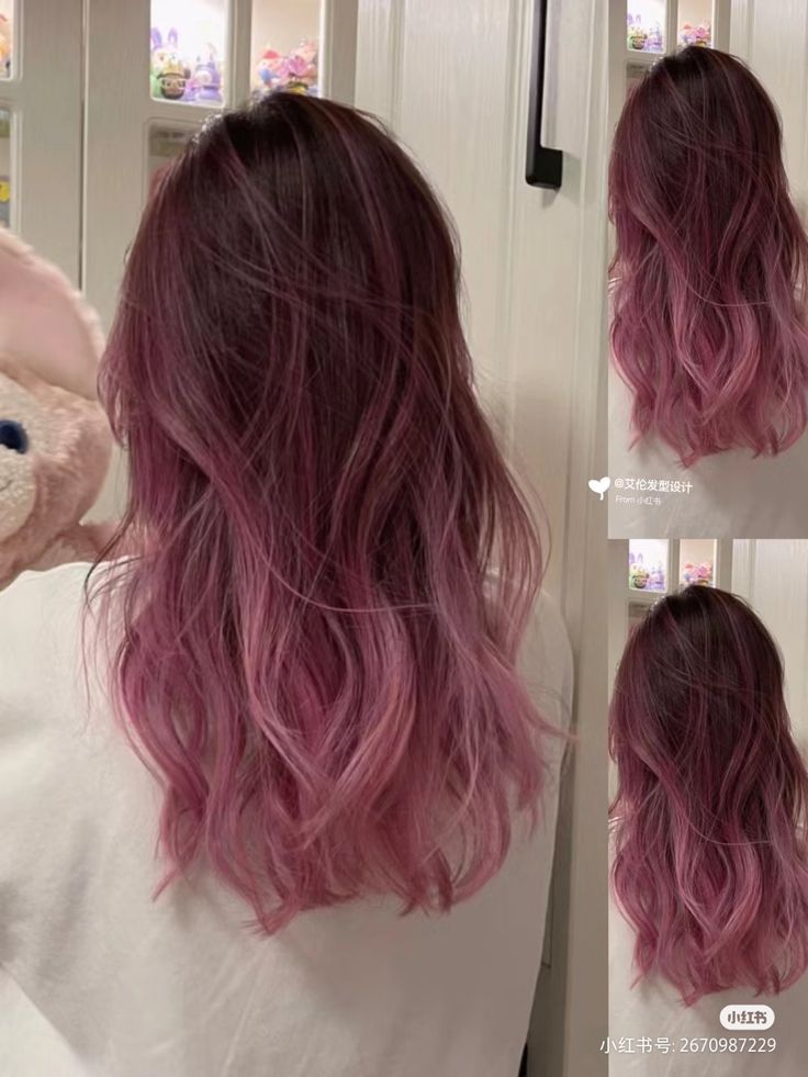 Hair Color For Tan Skin, Dusty Pink Hair, Hidden Hair Color, Pink Ombre Hair, Korean Hair Color, Peekaboo Hair, Hair Color Underneath, Cute Hair Colors, Hair Color Streaks