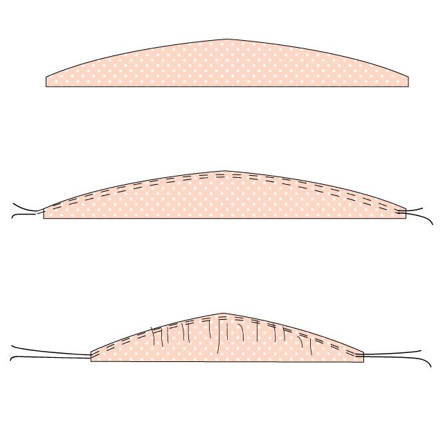 two different types of sewing needles on a white background, one with pink polka dots
