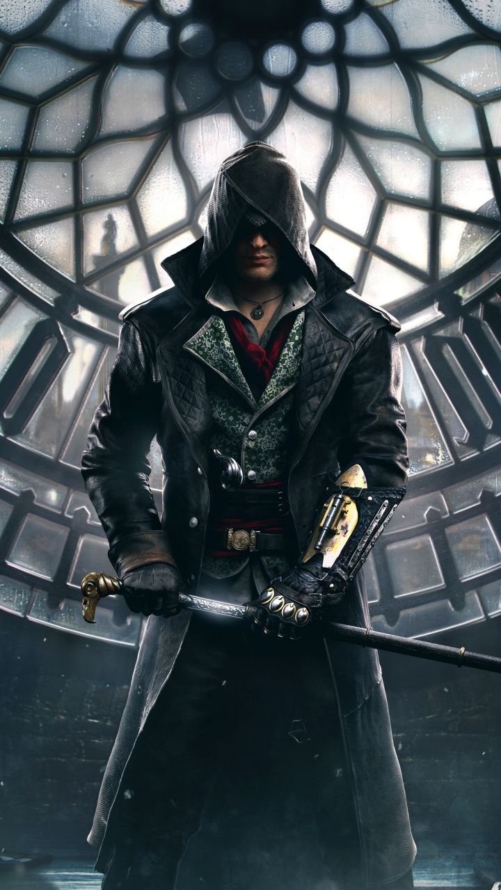 Download 720x1280 wallpaper Assassin's Creed Syndicate, video game, hoodies, Samsung Galaxy mini S3, S5, Neo, Alpha, Sony Xperia Compact Z1, Z2, Z3, ASUS Zenfone, 720x1280 hd image, background, 130 Assassins Creed Jacob, Assassin's Creed Black, Assassin's Creed Wallpaper, Assassins Creed 2, Assassins Creed Artwork, Assassins Creed Game, Creed Game, Assassins Creed Unity, Assassins Creed Syndicate