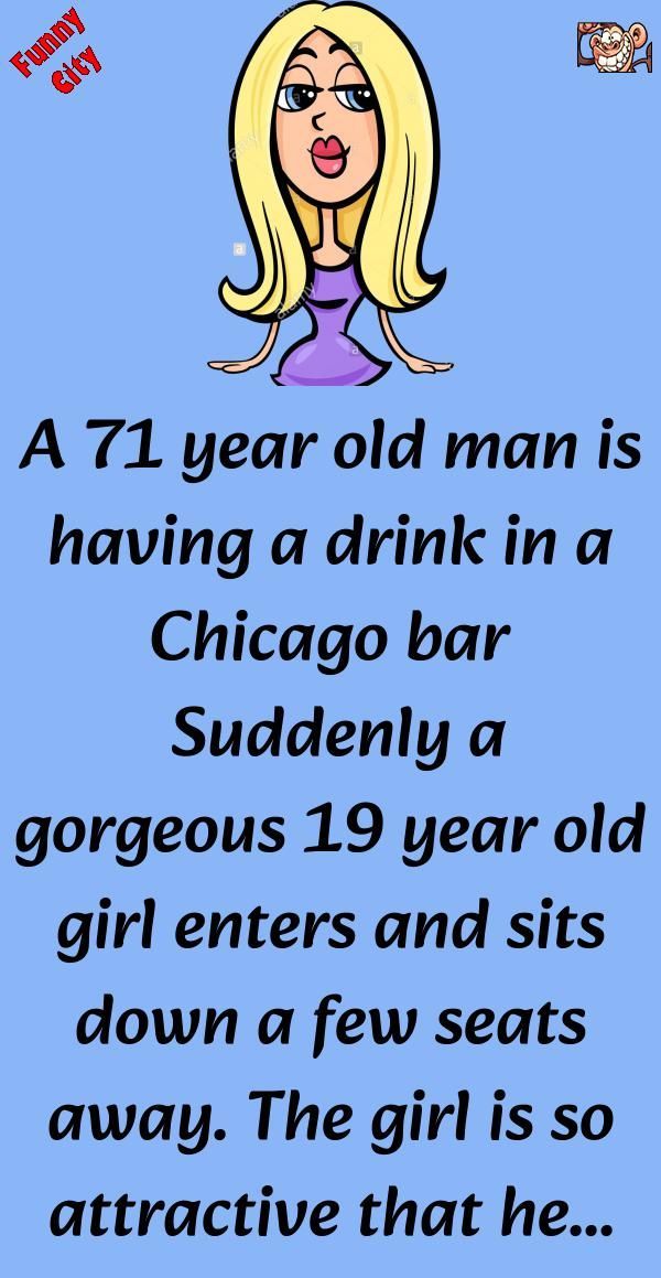 an old man is having a drink in a chicago bar and he's going to go