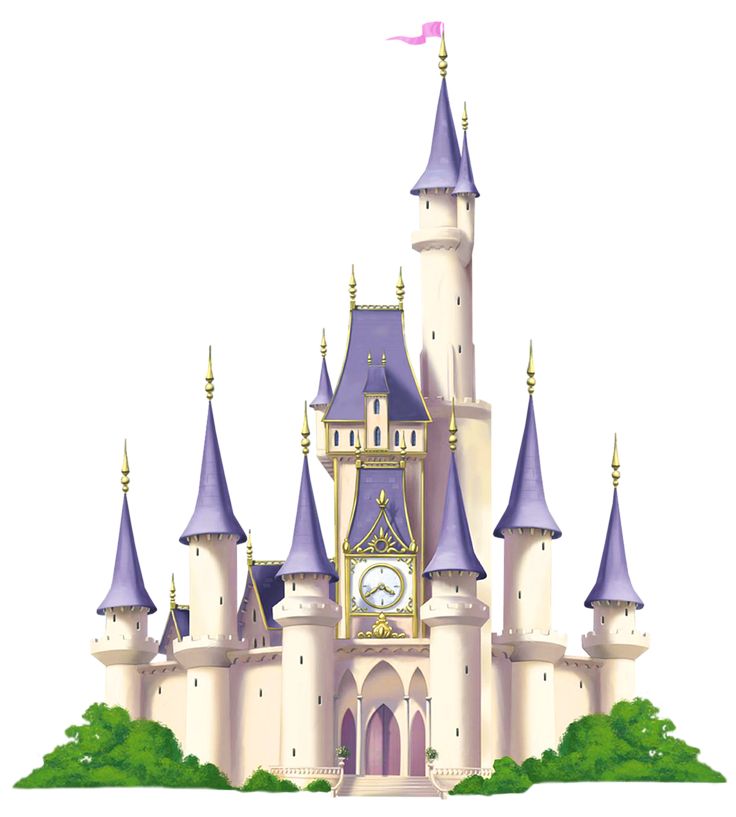 an image of a castle with a clock on it