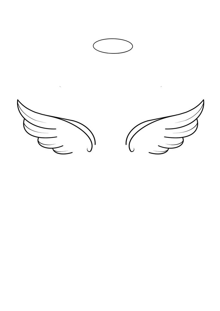 the outline of an angel's wings on a white background