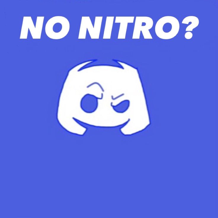 a blue poster with the words no nitro? on it and an image of a face