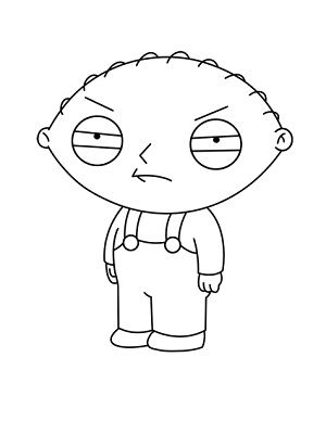 the cartoon character person is frowning and looking at something with his eyes wide open, while standing