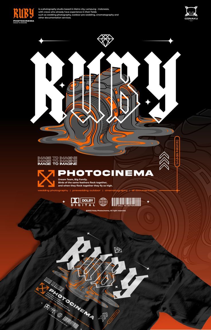 RUBY T-shirt design | #fitness #entrepreneur Desain Kaos Streetwear, Typography Shirt Design, Screen Printing Studio, Streetwear Tshirt Design, Printing Studio, Design Kaos, T-shirt Print Design, T Shirt Logo Design, Cool Shirt Designs