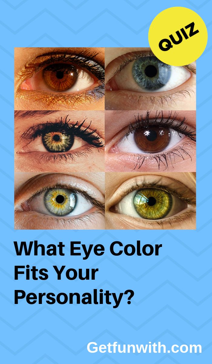 different colored eyes with the words, what eye color fits your personality?