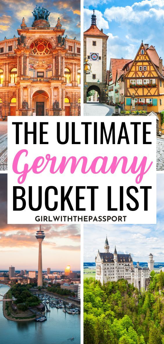 the ultimate germany bucket list with pictures and text overlay