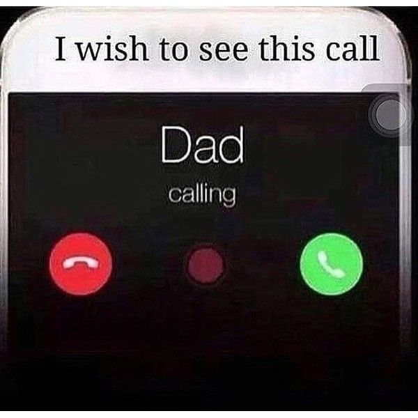 a cell phone with the words dad calling on it and an image of a call