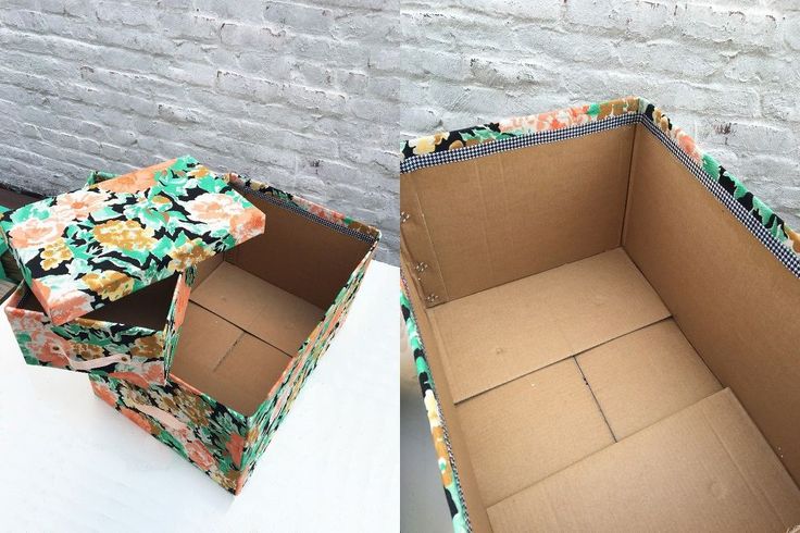 Turn Cardboard Boxes into Pretty Storage Bins Organisation, Upcycling, Cartonnage, How To Turn Cardboard Boxes Into Storage, Storage Boxes Diy, Cardboard Storage Boxes, Storage Bins Diy, Cardboard Box Storage, Decorative Cardboard Boxes