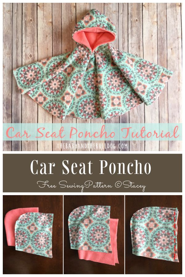 the car seat poncho sewing pattern is shown