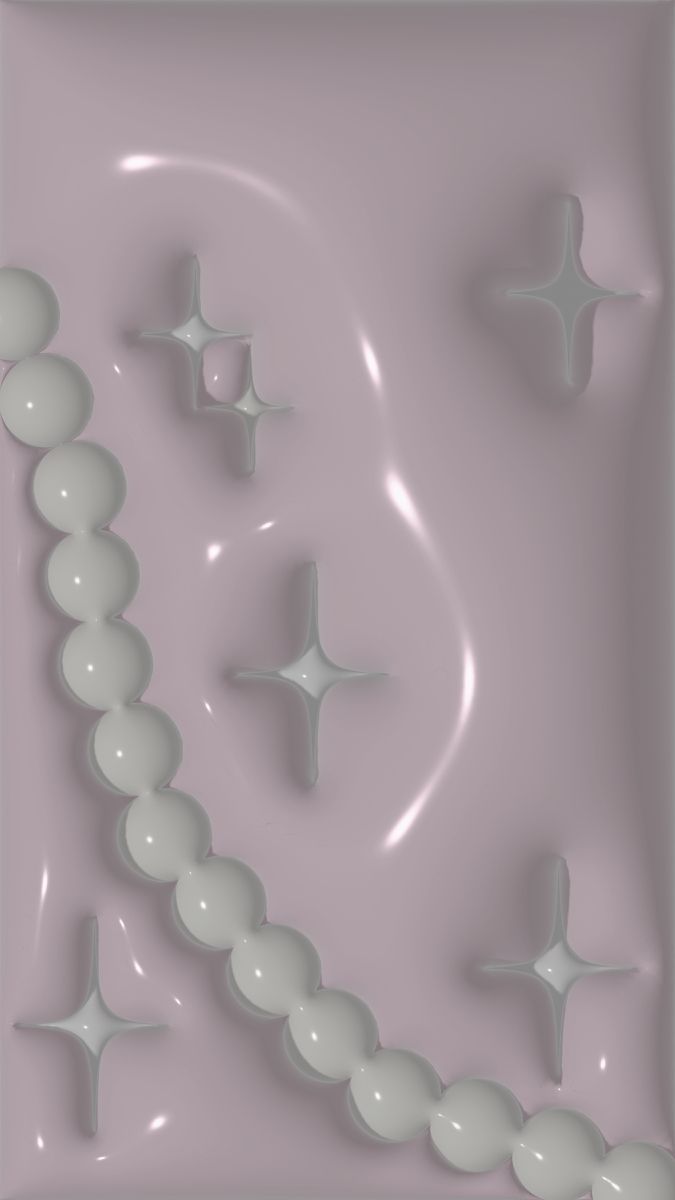 some white balls and stars on a pink background