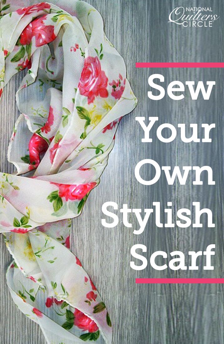 a scarf with flowers on it and the words sew your own stylish scarf
