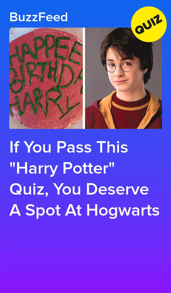 a harry potter birthday card with the caption if you pass this harry potter quiz, you deserves a spot at hogwarts