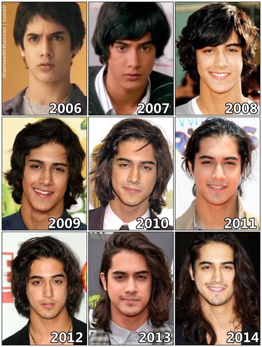 many different pictures of young men with long hair