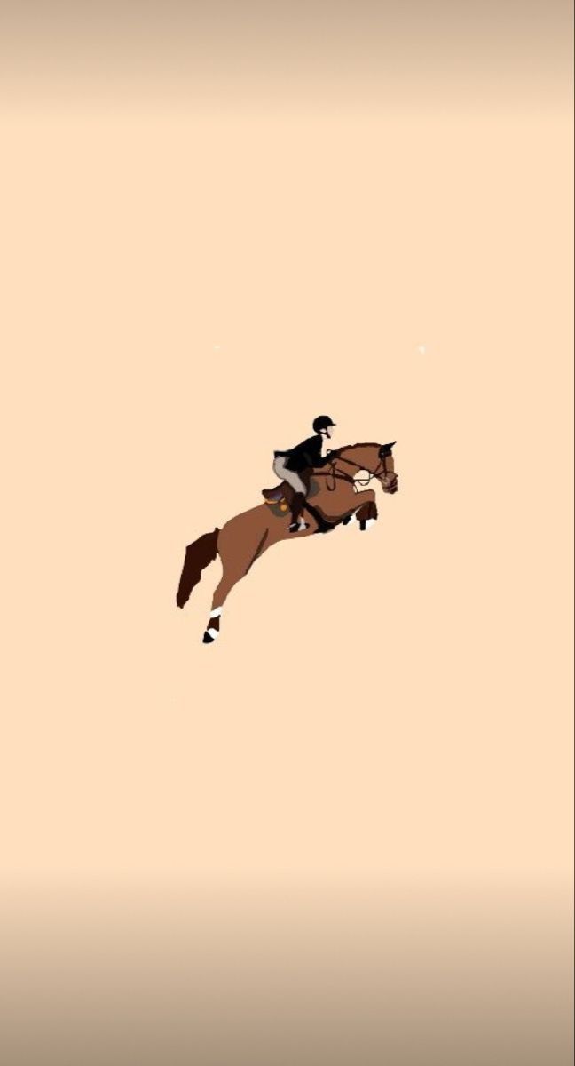 two people riding horses in the sky on a brown and beige background with black accents