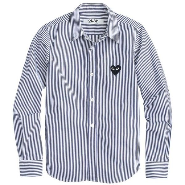 Comme Des Garcons J.Crew Play Comme Des Garcons Stripe Blouse (€305) ❤ liked on Polyvore featuring tops, blouses, shirts, camisas, clothes., j crew shirt, button up blouse, striped button down shirt, stripe shirt and cotton blouses Comme Des Garcons Jacket, Play Comme Des Garcons, Heart Blouse, Stripe Blouse, Comme Des Garcons Shirt, Crew Clothing, J Crew Men, Tailored Suits, Button Up Blouse