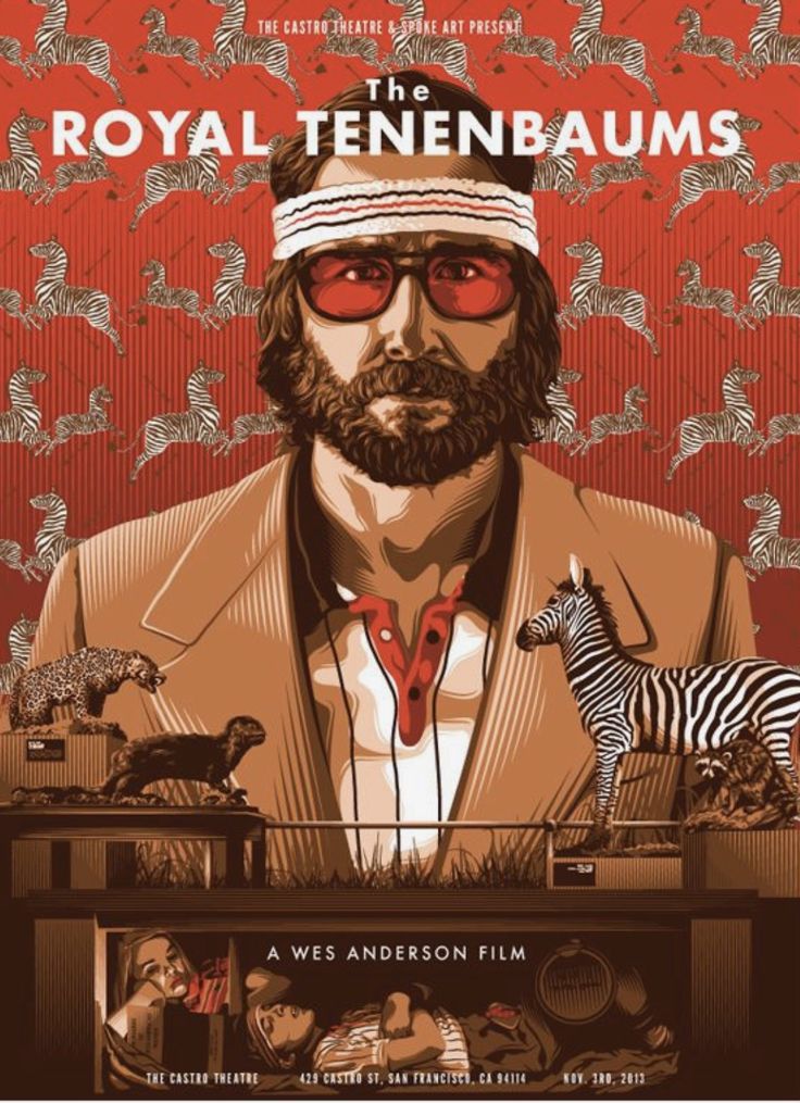 the royal tenebaums movie poster with a man in a turban