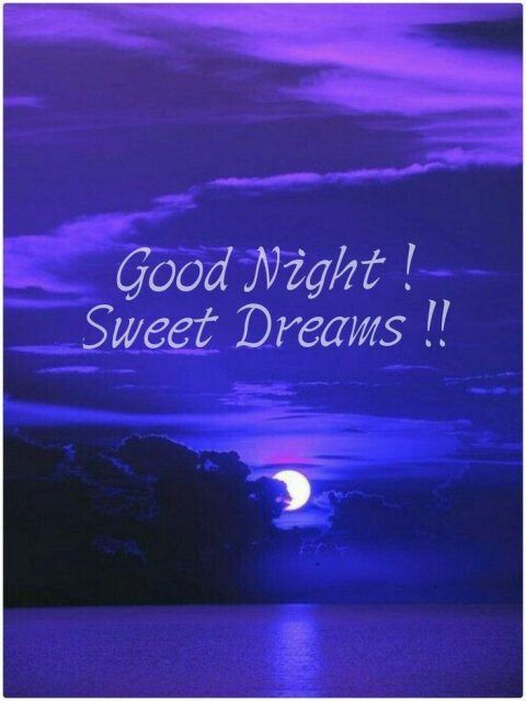 a purple sky with the words good night sweet dreams