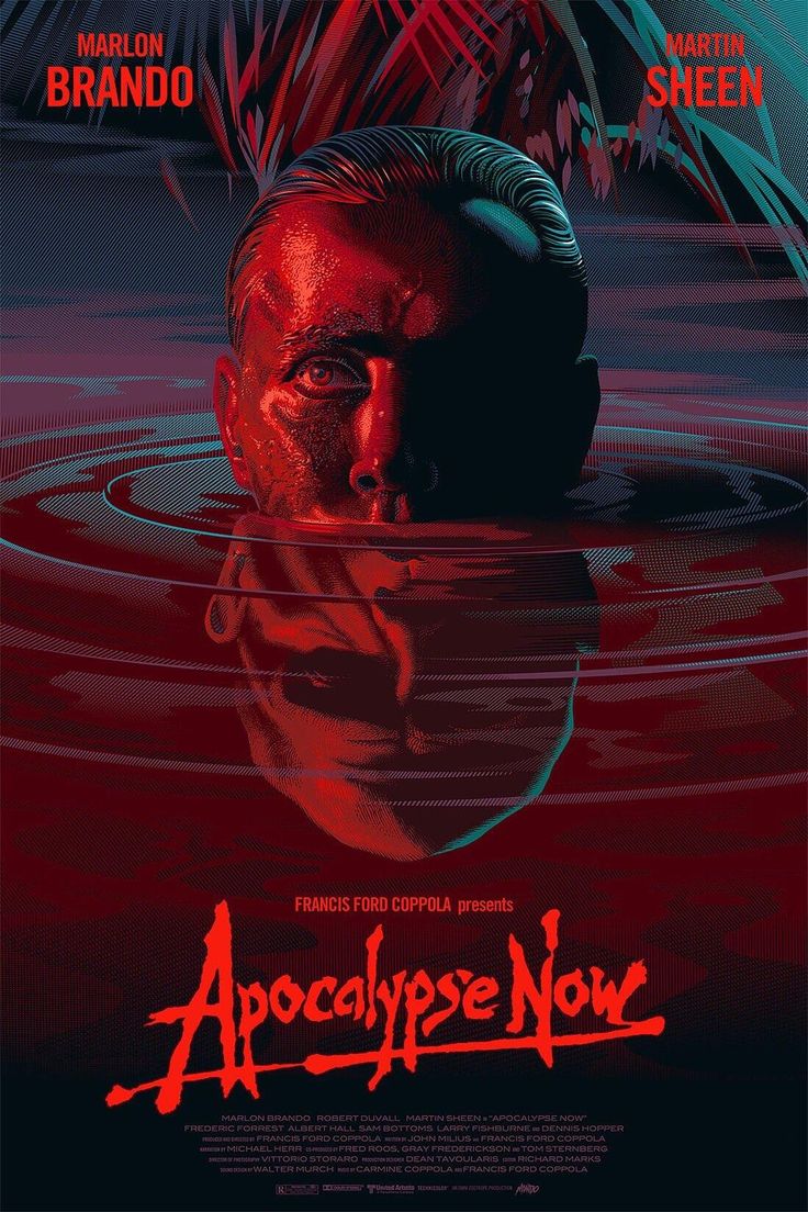 a movie poster for the upcoming horror film, apocalpse now with an image of a man's face submerged in water