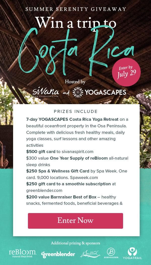 Costa Rica, Summer Giveaway, Spa Life, Ocean Front Property, Contests Sweepstakes, Sweepstakes Giveaways, Win A Trip, Surf Lesson, Free Yoga