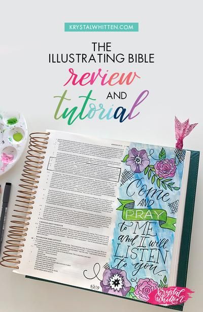 an open bible with the title, the illustrated bible review and journal written in it