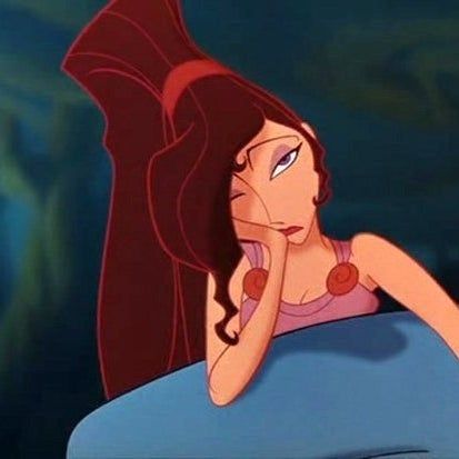 ariel from the little mermaid with her hand on her chin and looking at something behind her