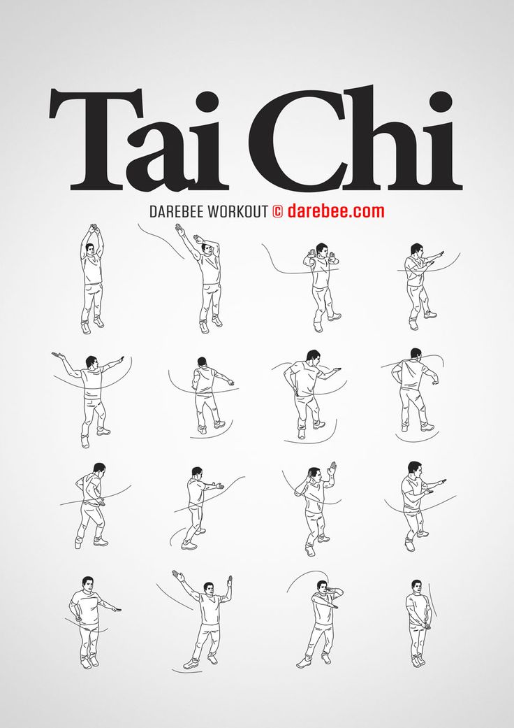 an image of a man doing various poses in different positions on a poster with the words tai