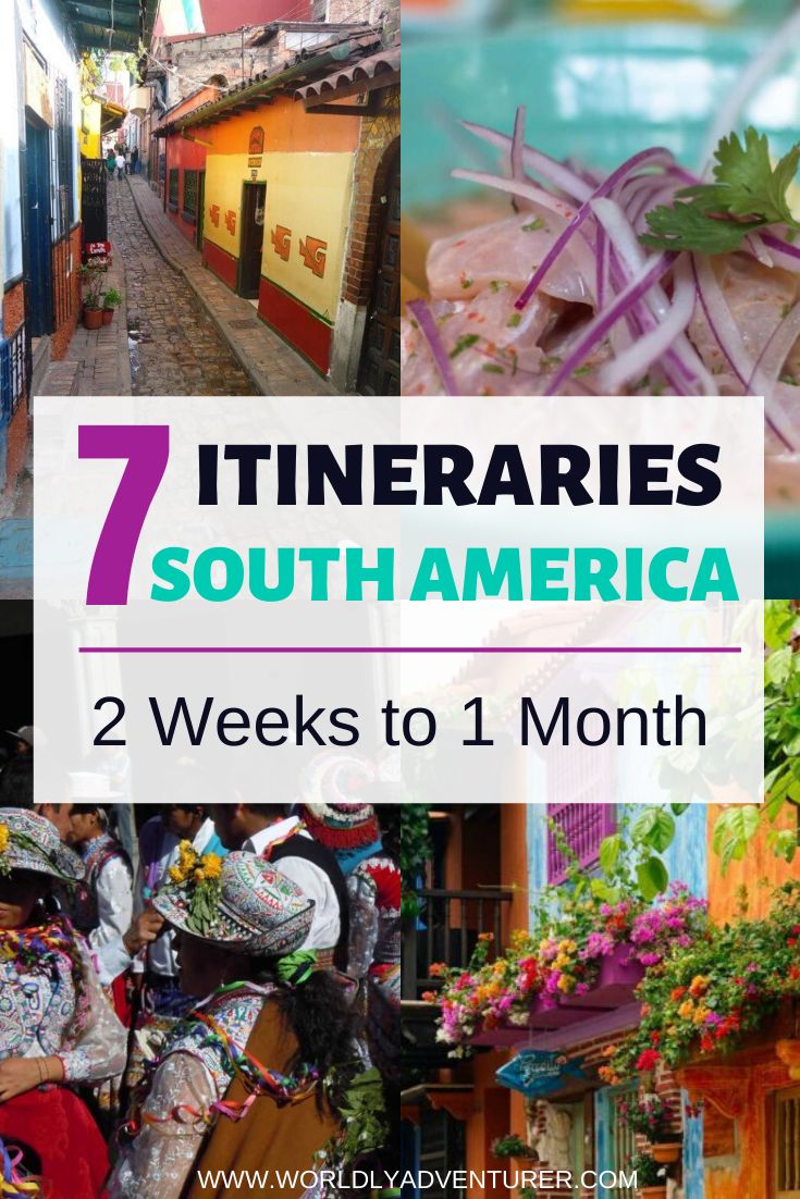 there are many things to see and do in south america, including the 7 - day itineries