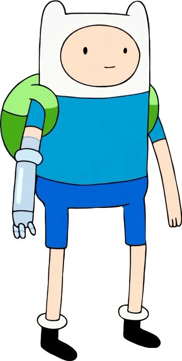 an image of finn from adventure time with his arm wrapped around him and holding a bottle