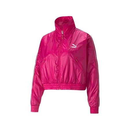 Puma Iconic T7 Woven Track Jacket Womens Jackets Size: S.  Color: Pink.  Gender: female.  Age Group: adult. Street Chic, Running With Stroller, Purple Weave, Womens Jackets, Puma Women, Track Jacket, Womens Activewear, Kids Tops, Track Jackets