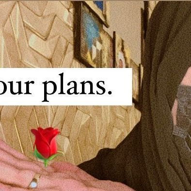 a person holding a rose in their hand with the words your plans written on it