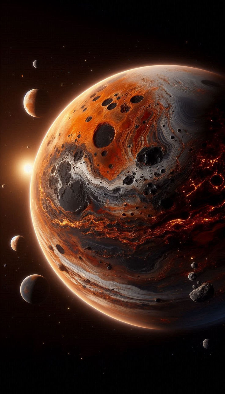 an artist's rendering of the planets in space