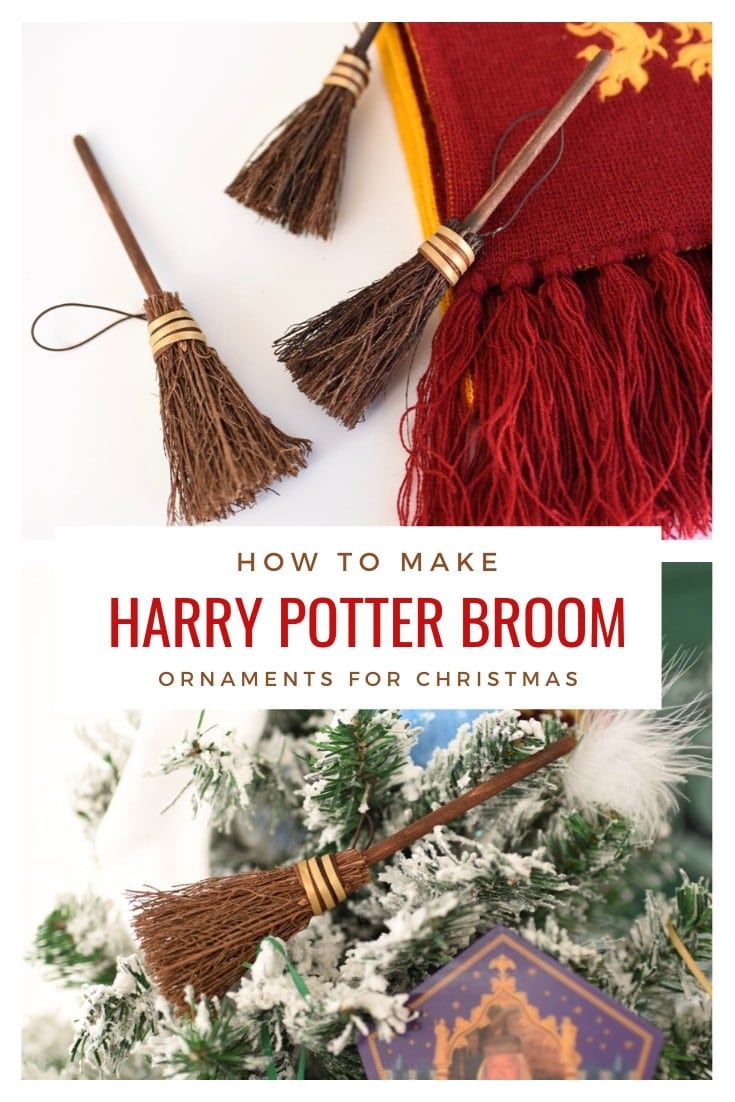 how to make harry potter broom ornaments for christmas